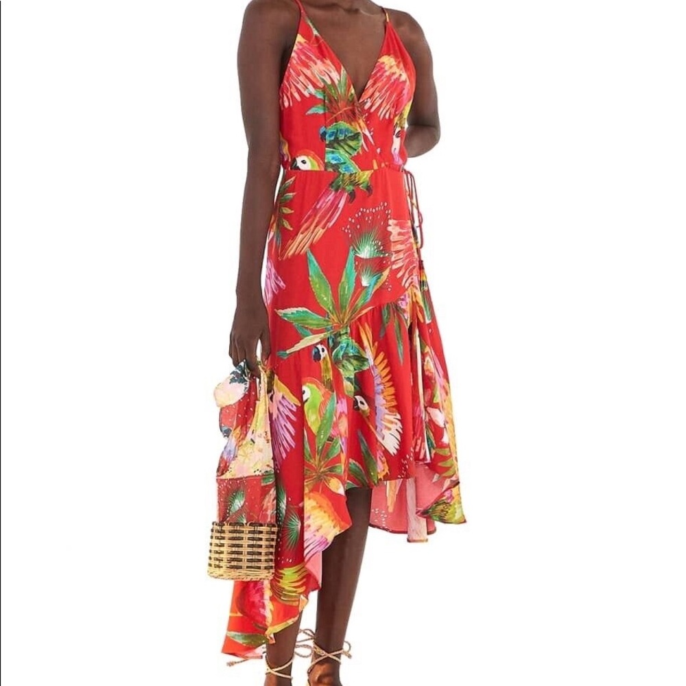 Farm Rio Macaw Wrap Dress